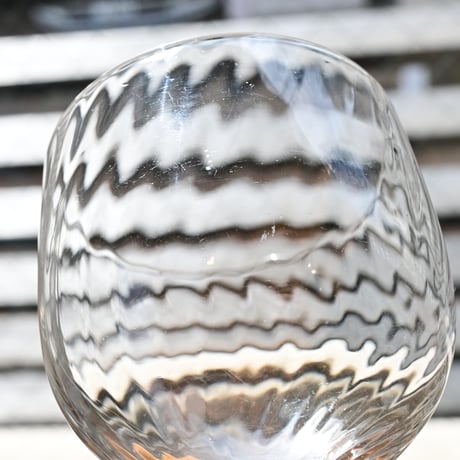 FRANCE Antique Wine Glass  / フランス アンティーク ビストロワイングラス（内面取）