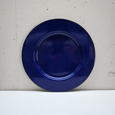 ARABIA FINEL Enamel plate Kaj Franck (BLUE)  / アラビア・フィネル カイフランク 琺瑯プレート（青）  A
