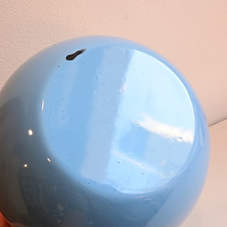 ARABIA FINEL Enamel BOWL by Kaj Franck / フィネル カイフランク  琺瑯ボウル（水色×白）φ:21cm
