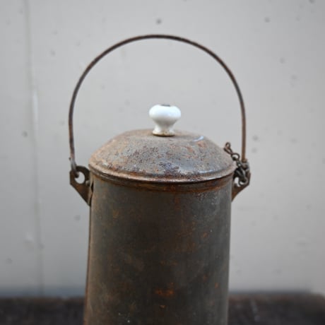 France Tin Pot Objet / フランス 古いブリキのポット