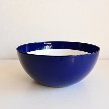 ARABIA FINEL Enamel BOWL by Kaj Franck / フィネル カイフランク  琺瑯ボウル（ブルー×ホワイト）φ:16cm