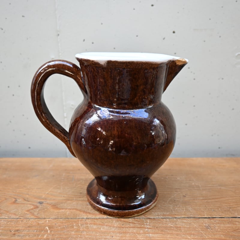 France Antique Cul Noir Pitcher / フランス アンティーク キ