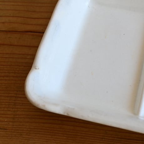 France Antique Creil et Montereau Soup Dish / フランス クレイユモントロー 長方形角皿