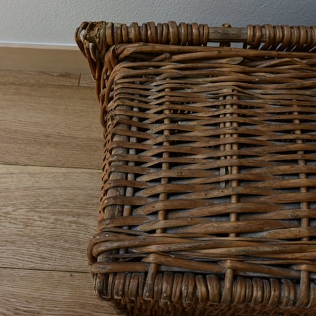 France Old wood basket Paniers / フランス ストックバスケット パニエ かご ラタン
