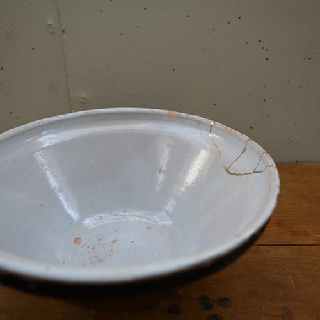 France Antique Cul Noir Bowl / フランス アンティーク キュノワール ボウル（金直しあり）