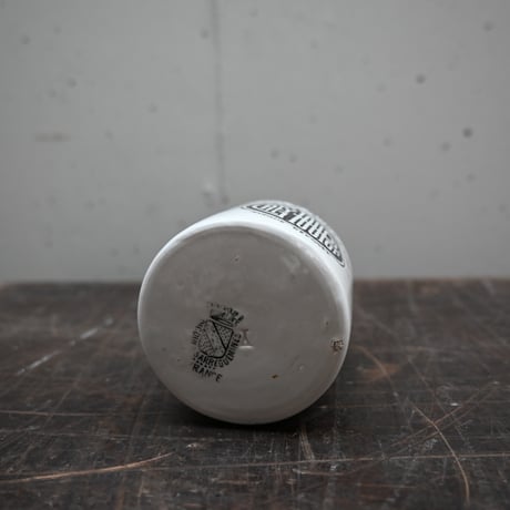 SARREGUEMINES&DIGOIN GREY POUPON Mustard pot / フランス アンティーク ディゴワン・サルグミンヌ 古いマスタードポット 小