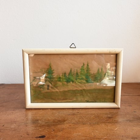 Finland Forest painting / フィンランド 森の小さな絵 1961年