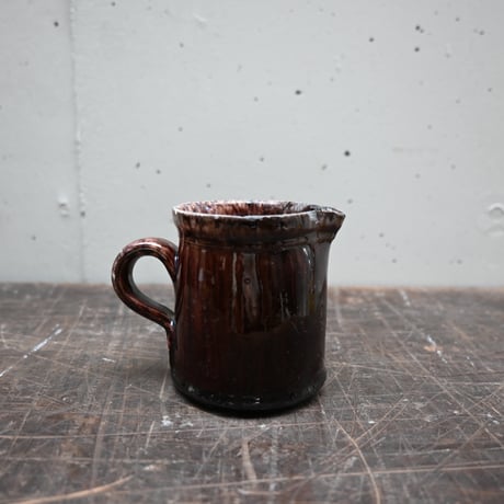 France Old Cul Noir Mini Pitcher / フランス 古い キュノワール ミニピッチャー（修復あり）