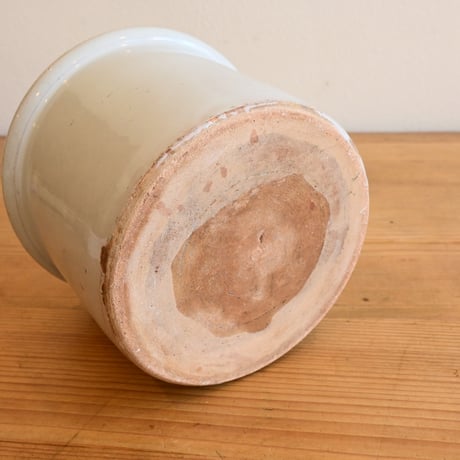 France Antiques Faience Fine Pot / フランス アンティーク 白錫釉のポット φ:13.7cm