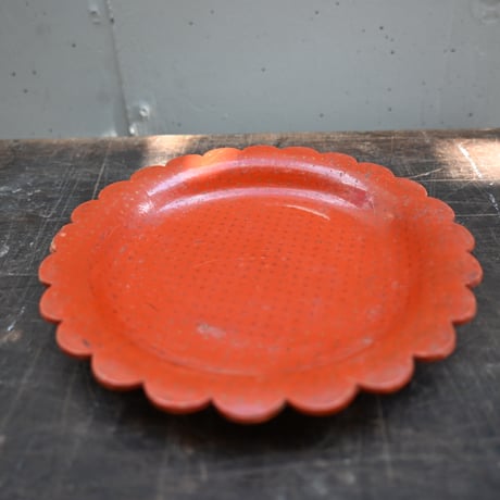 France Papier-Mache Smalltray Red / フランス パピエマシェの小さなトレイ 赤