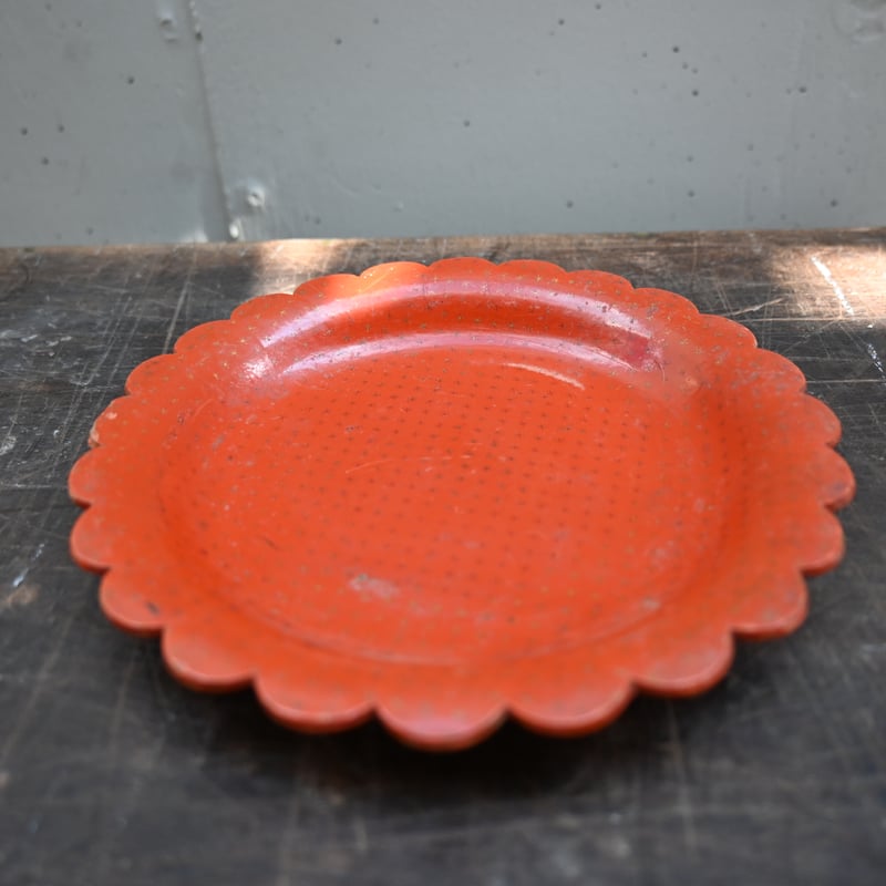 France Papier-Mache Smalltray Red / フランス パピエマシェ