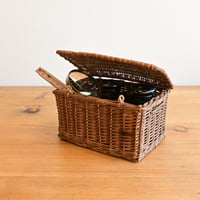 France Antiques Wood Basket Panier  /  フランス  ミニバスケット パニエ かご ラタン