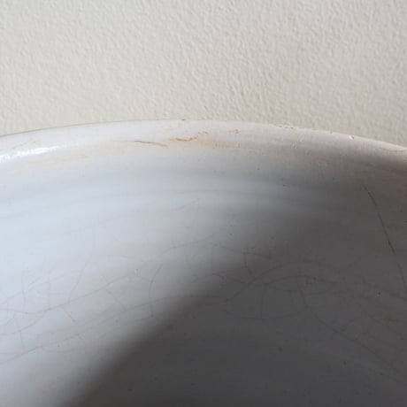 France Antique Faience Fine Pot / フランス 白錫釉のポット 大