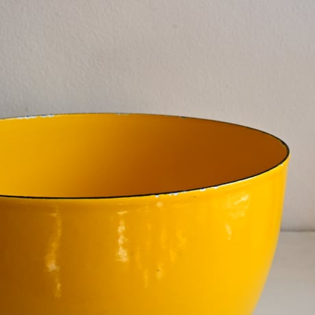 ARABIA FINEL Enamel BOWL by Kaj Franck / フィネル カイフランク  琺瑯ボウル（イエロー）φ:21cm