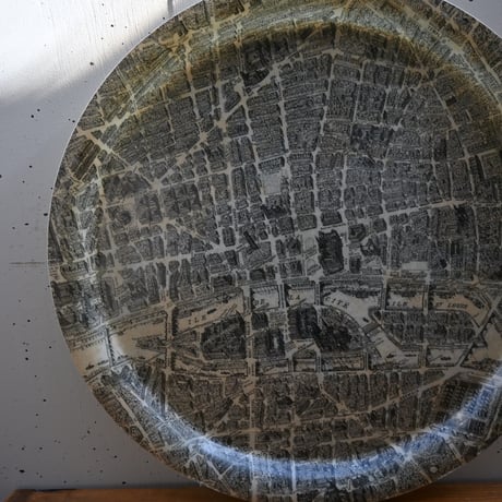 France Vintage Tray "PARIS MAP" MANOVER FIBERGLASS / フランス パリの地図のトレイ
