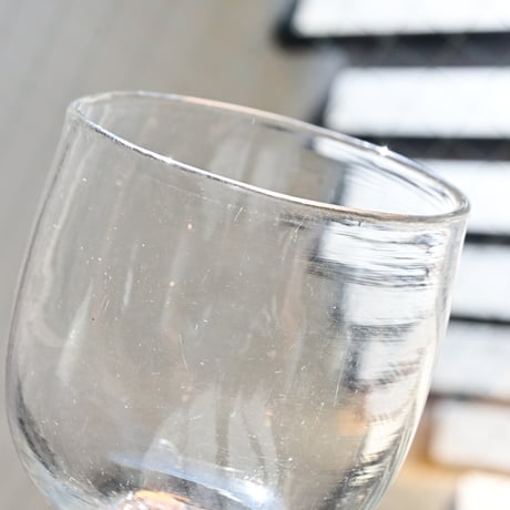 FRANCE Antique Wine Glass  / フランス アンティーク ビストロワイングラス  G