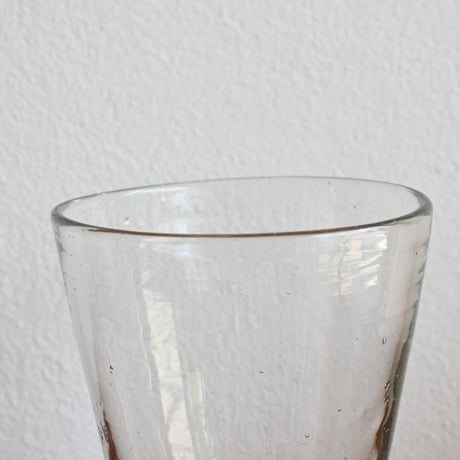 FRANCE Antique Wine Glass  / フランス アンティーク 曲がり円錐型ビストロワイングラス