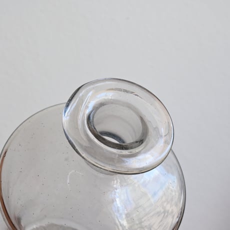 France Antique laboratory Glass bottle / フランス アンティーク 蓋付きラボラトリーボトル