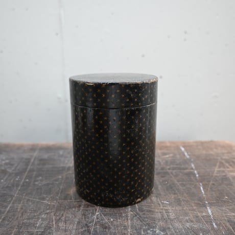 France Papier-Mache Canister Black / フランス パピエマシェのキャニスター