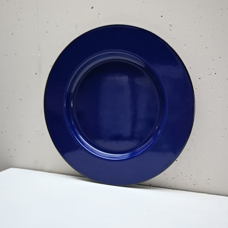 ARABIA FINEL Enamel plate Kaj Franck (BLUE)  / アラビア・フィネル カイフランク 琺瑯プレート（青）  A