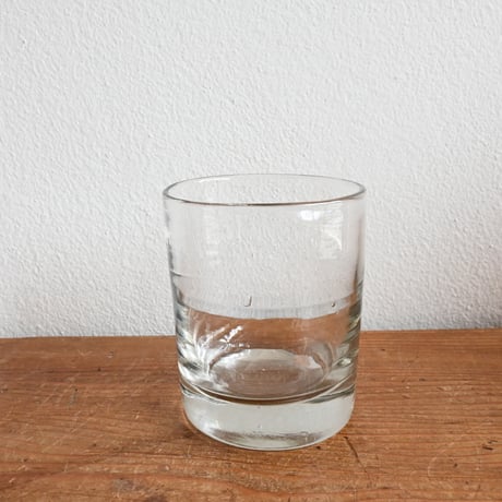 FRANCE Antique Round Glass  / フランス アンティーク トロンプルイユの円柱型グラス