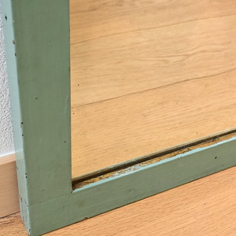 Finland Antique Wooden Mirror / フィンランド アンティーク 木製の中間色のミラー