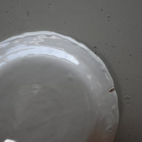 France Old Moustiers Plate / フランス 古いムスティエの大皿