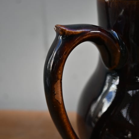 France Antique Cul Noir Pitcher / フランス アンティーク キュノワール ピッチャー D（金直しあり）