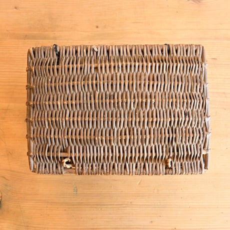 France Antiques Wood Basket Panier  /  フランス  ミニバスケット パニエ かご ラタン