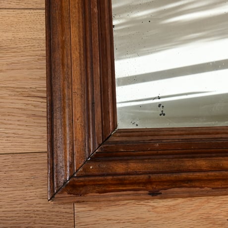 France Antique Wooden Mirror / フランス アンティーク 木製のミラー A-1