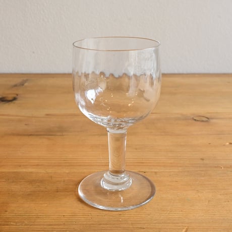 FRANCE Antique Wine Glass  / フランス アンティーク ビストロワイングラス（内面取）
