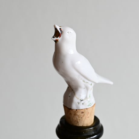 フランス 陶器の鳥型ボトルストッパー E
