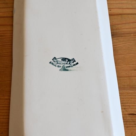 France Antique Creil et Montereau Soup Dish / フランス クレイユモントロー 長方形角皿