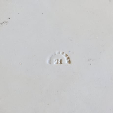 France Antique Montereau Plate/ フランス アンティーク モントロー グリザイユ キリストのプレート B