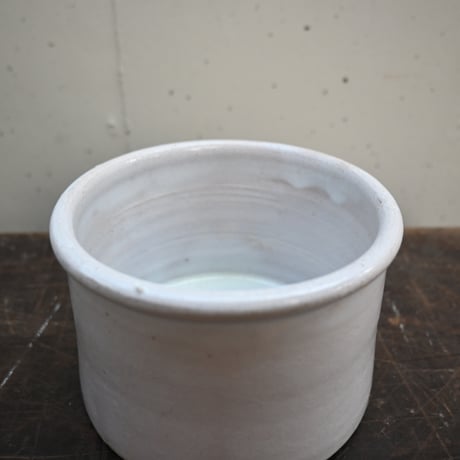 France Old Faience Fine Pot / フランス 古い白錫釉のポット B