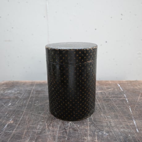 France Papier-Mache Canister Black / フランス パピエマシェのキャニスター