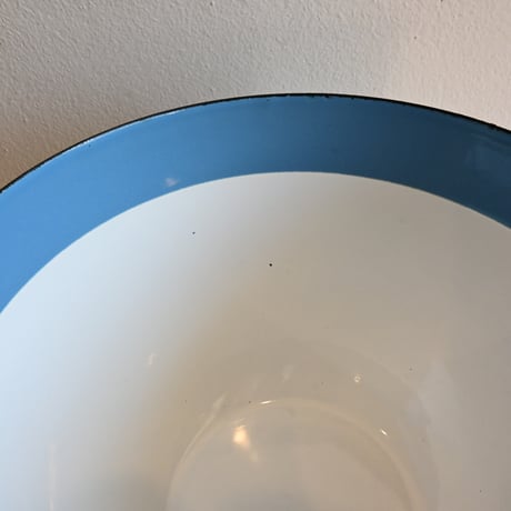 ARABIA FINEL Enamel BOWL by Kaj Franck / フィネル カイフランク  琺瑯ボウル（水色×白）φ:21cm