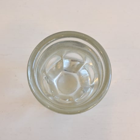 France Antique Shot Glass / フランス アンティーク トロンプルイユの6面取のショットグラス H:7.3cm