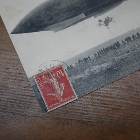 France Antiques Postcard   / フランス 古い飛行船のポストカード A