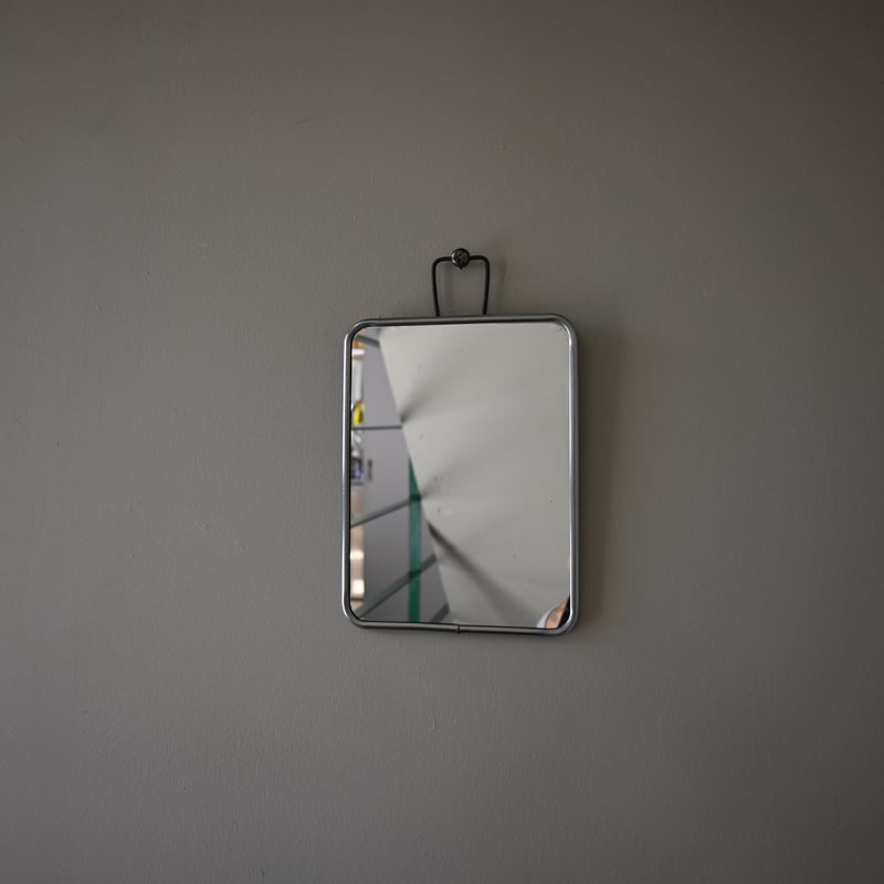 フランス アンティーク Wall Mirror ミラー 鏡 France Metal frame Wall Mirror / フランス 古いメタルフレーム