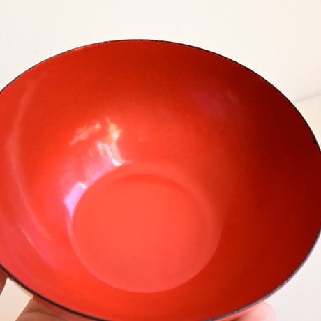 ARABIA FINEL Enamel BOWL   / アラビア・フィネル  琺瑯ボウル（レッド）φ:14cm A