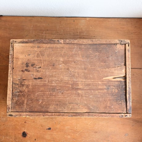 France Antique Wood Box  / フランス アンティーク 手描き絵の木箱