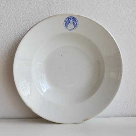 Finland OLD ARABIA   / オールドアラビア 青ロゴスーププレート φ:23.4cm