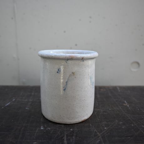 France Old Faience Fine Pot / フランス  古いファイアンスフィーヌのポット
