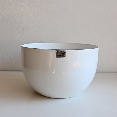 ARABIA FINEL Enamel BOWL by Kaj Franck / フィネル カイフランク  琺瑯ボウル（ホワイト）φ:16.2cm