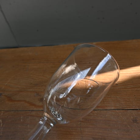 FRANCE Antique Wine Glass  / フランス アンティーク ビストロワイングラス（ゴンドラ型） C
