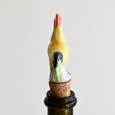 フランス 陶器の鳥型ボトルストッパー A