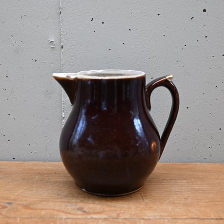 France Antique Cul Noir Pitcher / フランス アンティーク キュノワール ピッチャー（金直しあり） B
