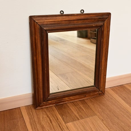 France Antique Wooden Mirror / フランス アンティーク 木製のミラー A-1
