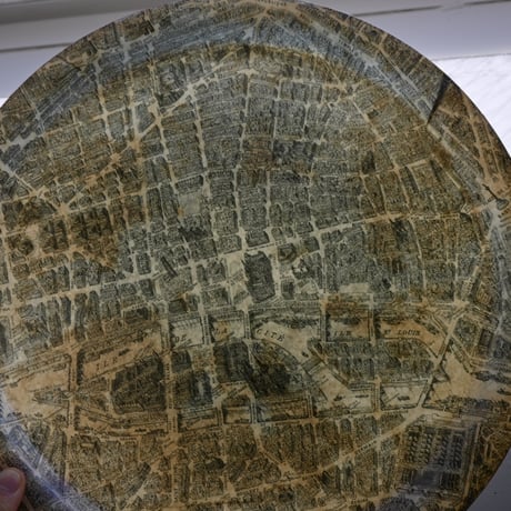 France Vintage Tray "PARIS MAP" MANOVER FIBERGLASS / フランス パリの地図のトレイ